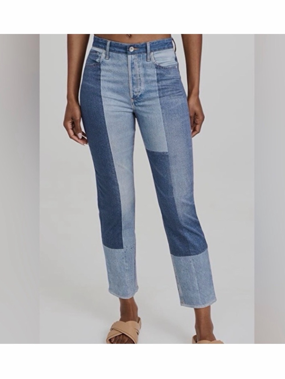 New Rag & Bone Stretch Miramar Nina Cigarette Patchwork Pants Sz 27